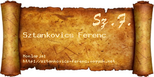 Sztankovics Ferenc névjegykártya