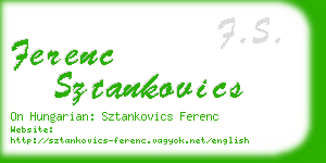 ferenc sztankovics business card